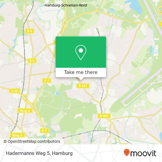 Hadermanns Weg 5 map