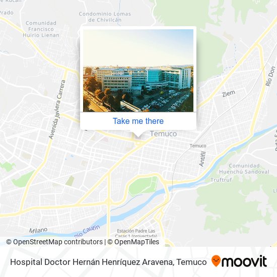 Mapa de Hospital Doctor Hernán Henríquez Aravena