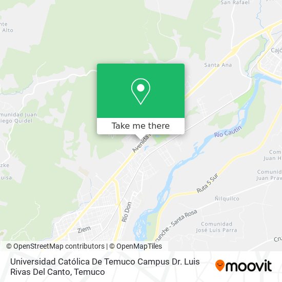 Universidad Católica De Temuco Campus Dr. Luis Rivas Del Canto map