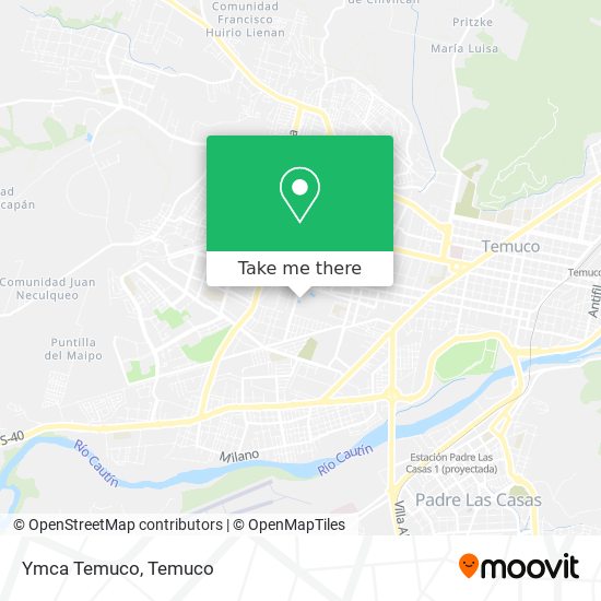 Ymca Temuco map