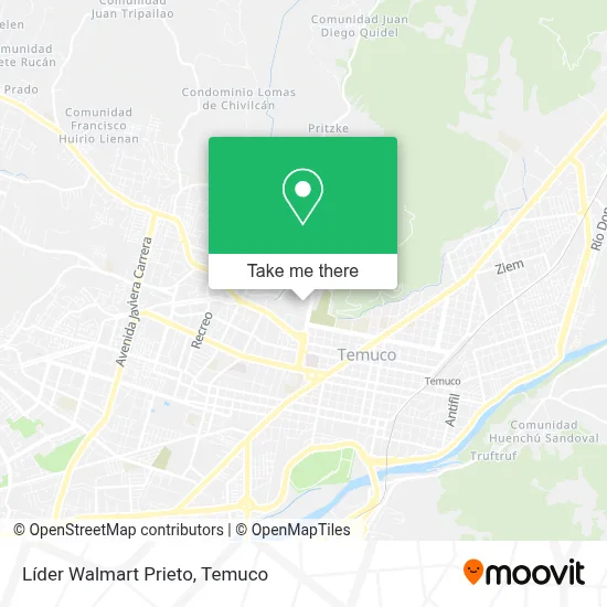 Líder Walmart Prieto map