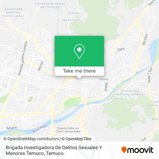 Brigada Investigadora De Delitos Sexuales Y Menores Temuco map