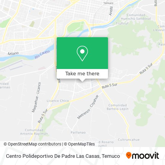 Centro Polideportivo De Padre Las Casas map