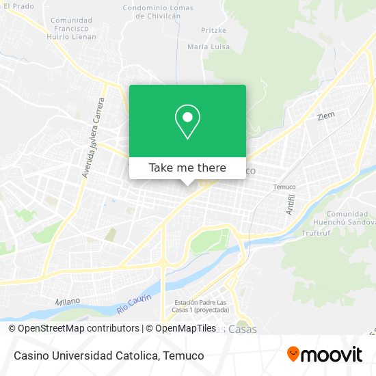Casino Universidad Catolica map
