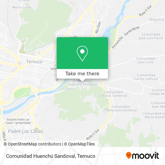 Comunidad Huenchú Sandoval map