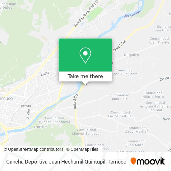 Mapa de Cancha Deportiva Juan Hechumil Quintupil