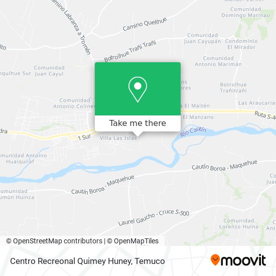 Centro Recreonal Quimey Huney map