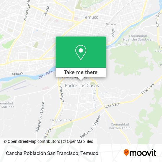 Mapa de Cancha Población San Francisco