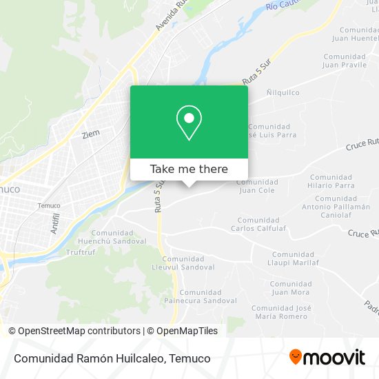 Comunidad Ramón Huilcaleo map