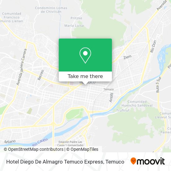 Hotel Diego De Almagro Temuco Express map