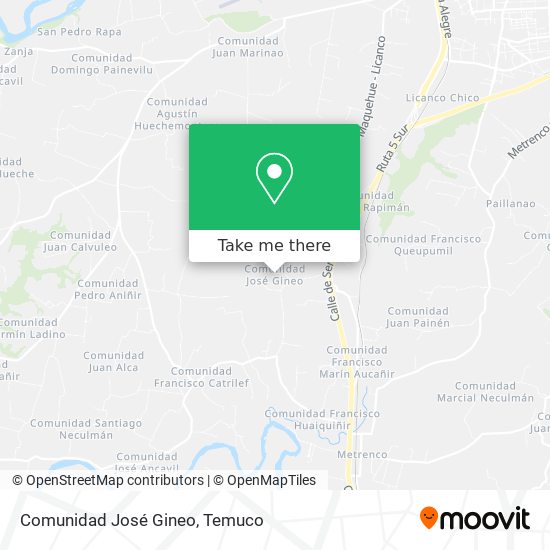 Comunidad José Gineo map