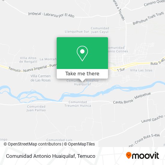 Comunidad Antonio Huaiquilaf map