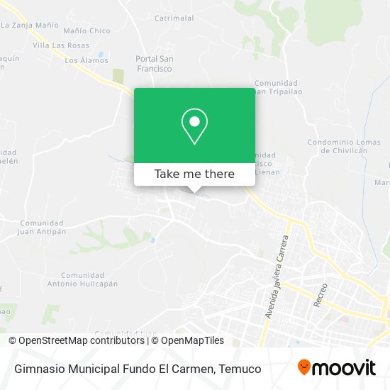 Gimnasio Municipal Fundo El Carmen map