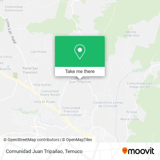 Mapa de Comunidad Juan Tripailao