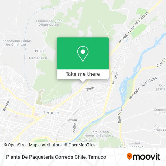 Planta De Paquetería Correos Chile map