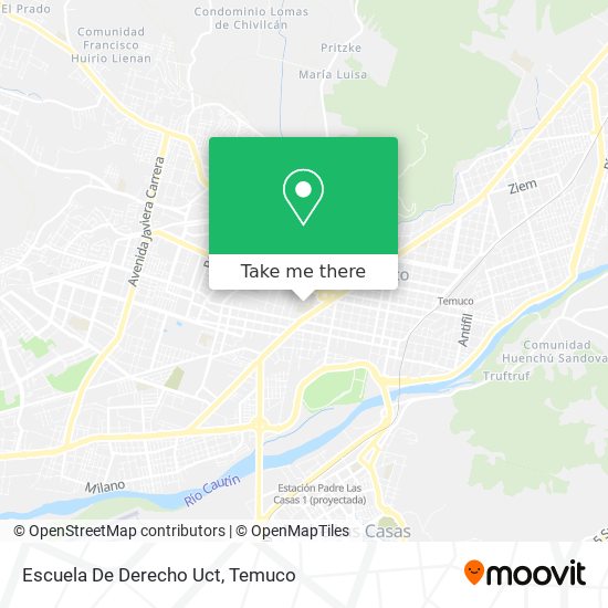 Mapa de Escuela De Derecho Uct