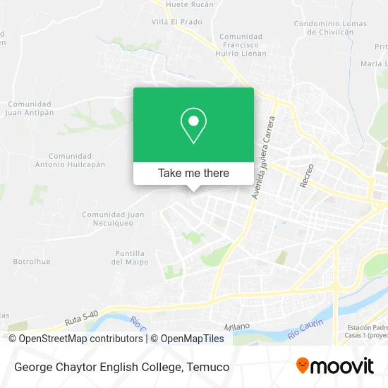 George Chaytor English College map