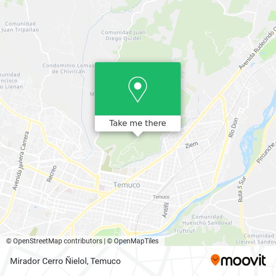 Mapa de Mirador Cerro Ñielol