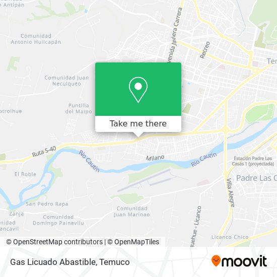 Gas Licuado Abastible map