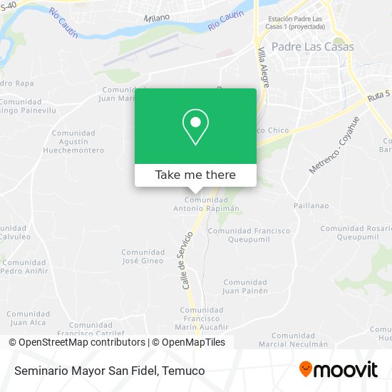 Mapa de Seminario Mayor San Fidel