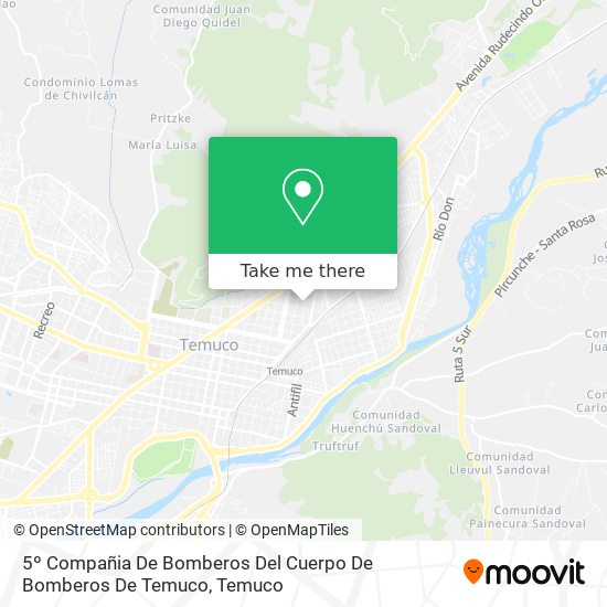 5º Compañia De Bomberos Del Cuerpo De Bomberos De Temuco map