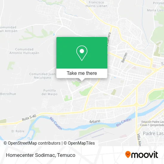 Homecenter Sodimac map