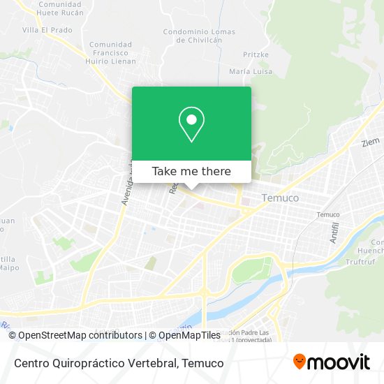 Centro Quiropráctico Vertebral map