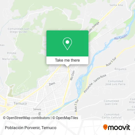Mapa de Población Porvenir