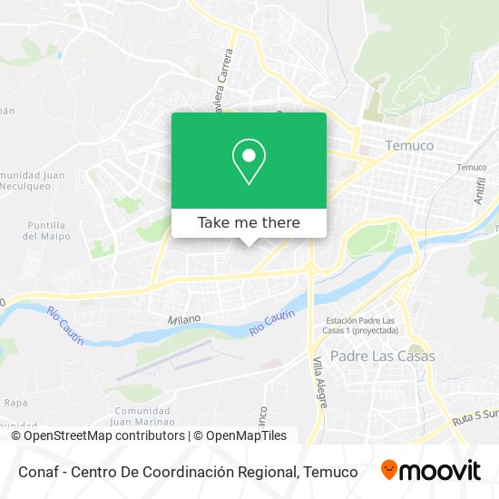Conaf - Centro De Coordinación Regional map