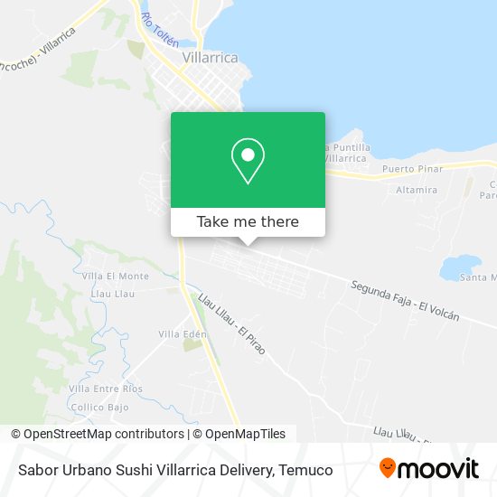 Sabor Urbano Sushi Villarrica Delivery map