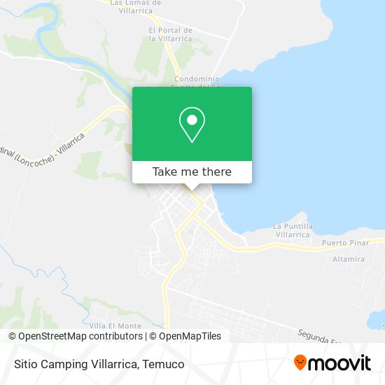 Sitio Camping Villarrica map