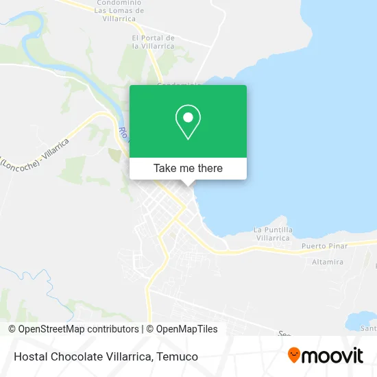 Hostal Chocolate Villarrica map