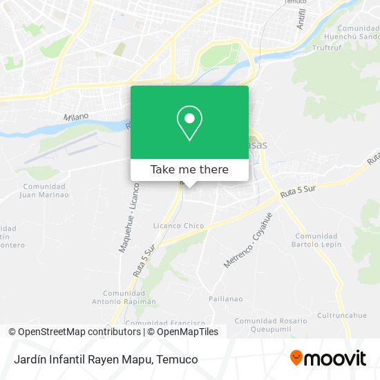 Jardín Infantil Rayen Mapu map