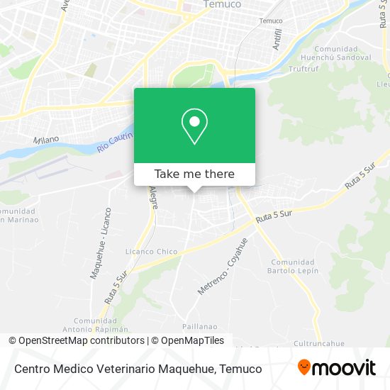 Centro Medico Veterinario Maquehue map
