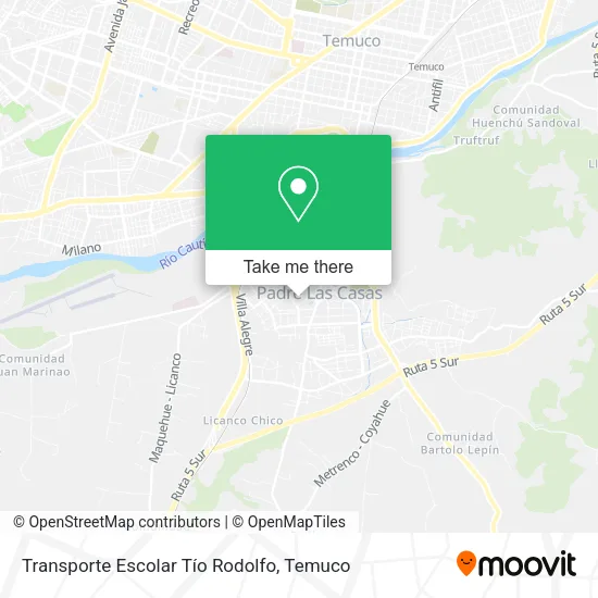 Mapa de Transporte Escolar Tío Rodolfo