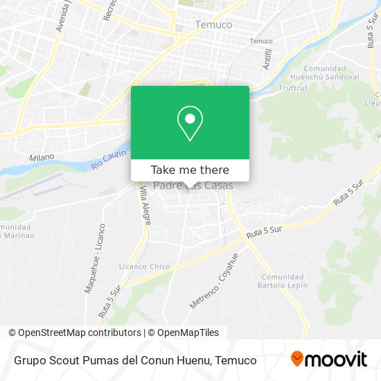 Grupo Scout Pumas del Conun Huenu map