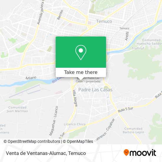 Venta de Ventanas-Alumac map