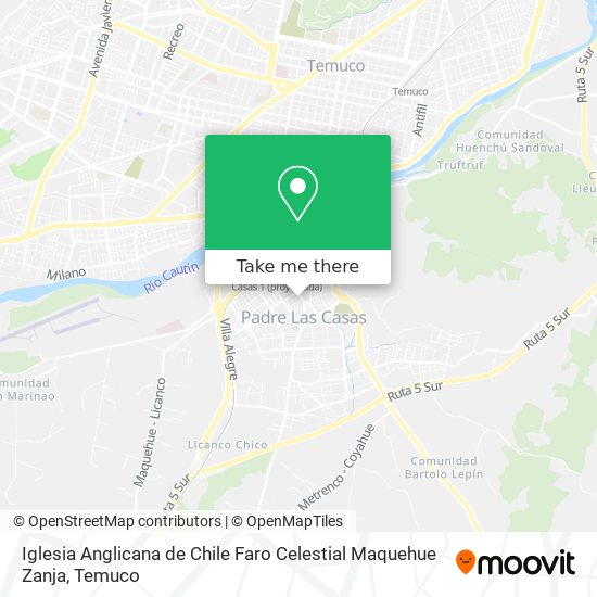 Iglesia Anglicana de Chile Faro Celestial Maquehue Zanja map