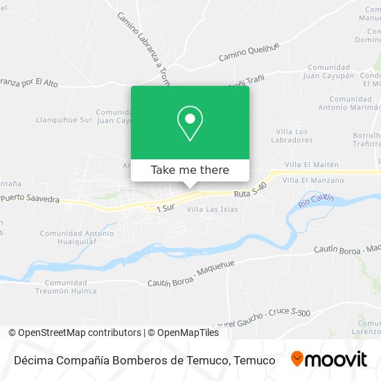 Décima Compañía Bomberos de Temuco map