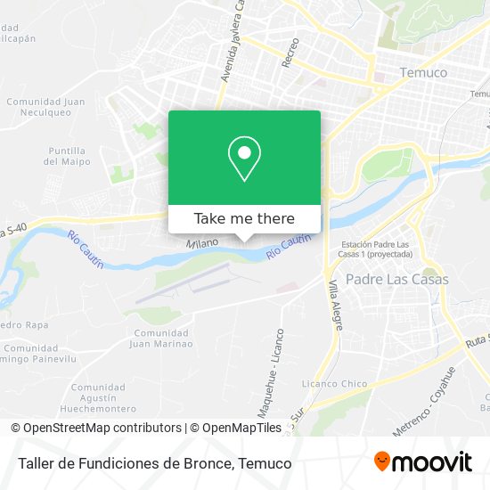 Mapa de Taller de Fundiciones de Bronce