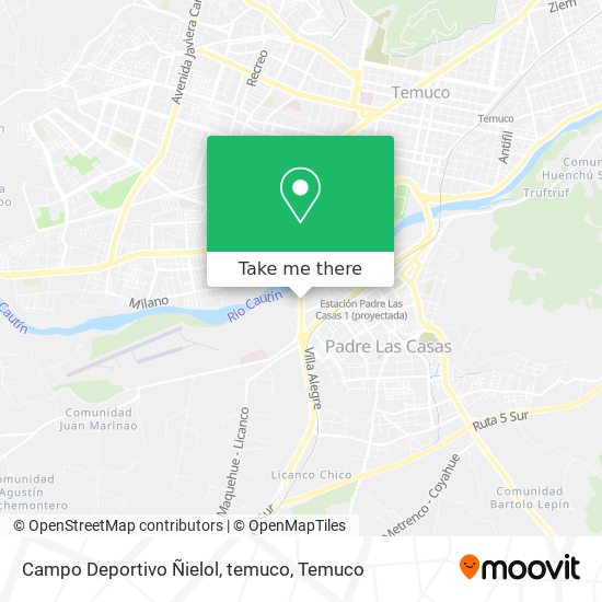 Campo Deportivo Ñielol, temuco map