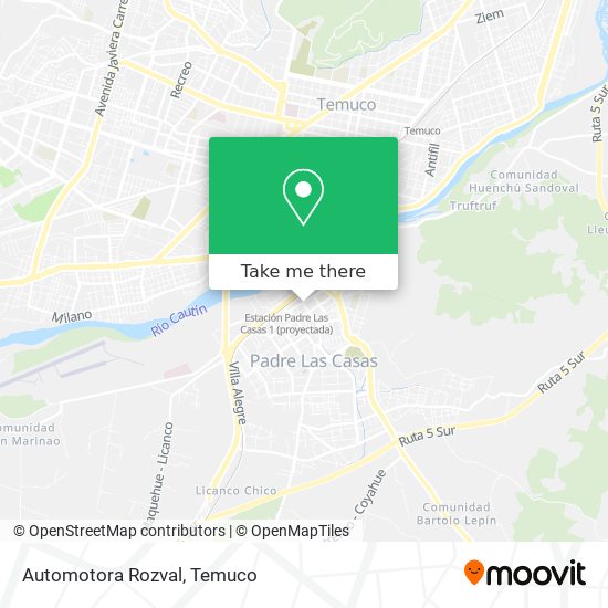 Mapa de Automotora Rozval