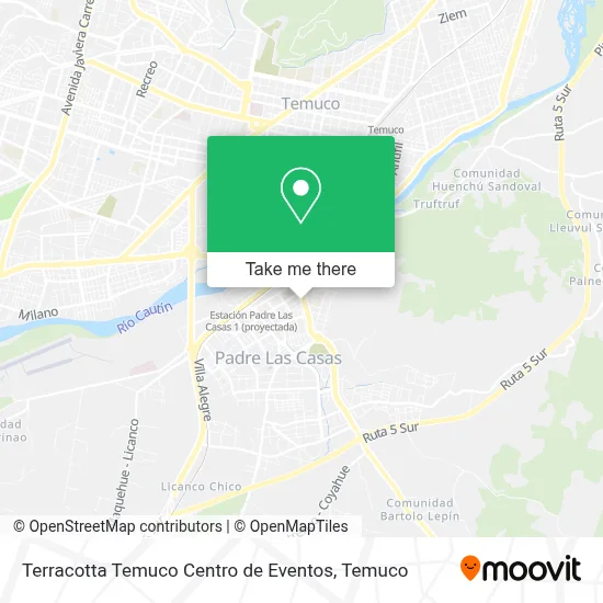 Terracotta Temuco Centro de Eventos map