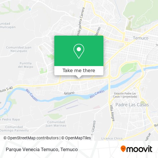 Mapa de Parque Venecia Temuco