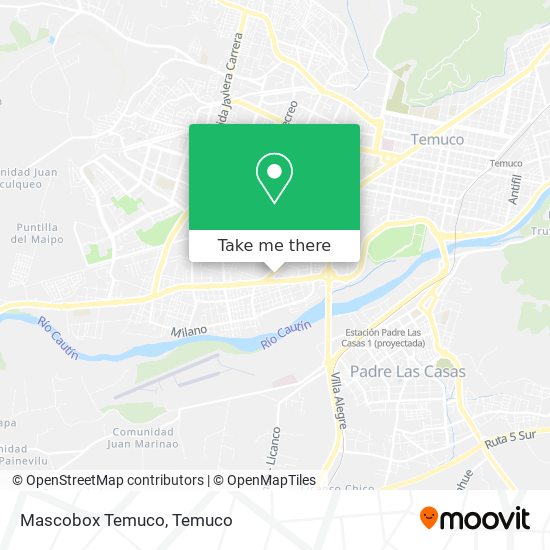 Mapa de Mascobox Temuco