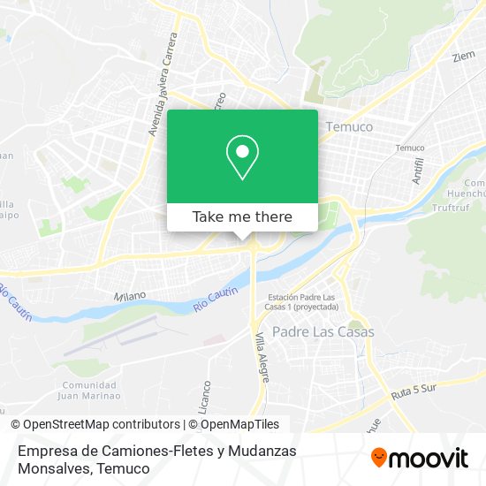 Mapa de Empresa de Camiones-Fletes y Mudanzas Monsalves