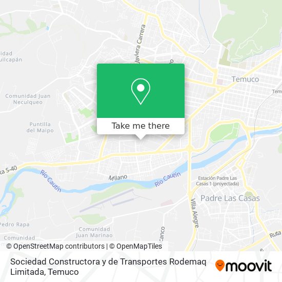 Mapa de Sociedad Constructora y de Transportes Rodemaq Limitada