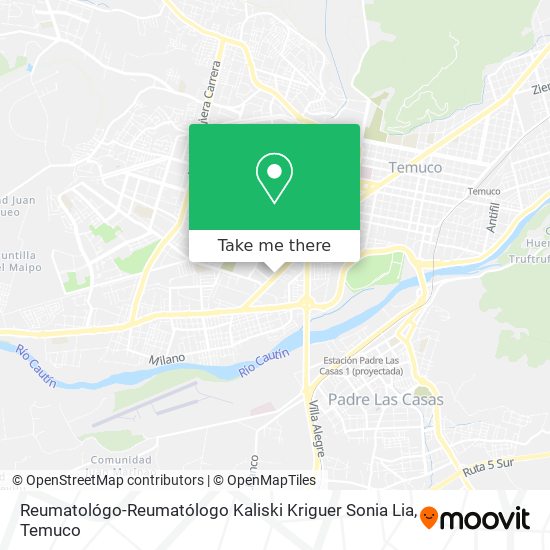Reumatológo-Reumatólogo Kaliski Kriguer Sonia Lia map