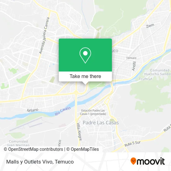 Malls y Outlets Vivo map