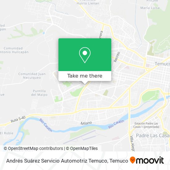Andrés Suárez Servicio Automotriz Temuco map